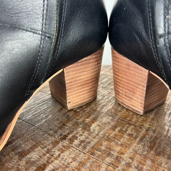 MADEWELL Boots Women's Size 10 Black The Rosie Ankle Leather MA434 Western - Picture 7 of 13